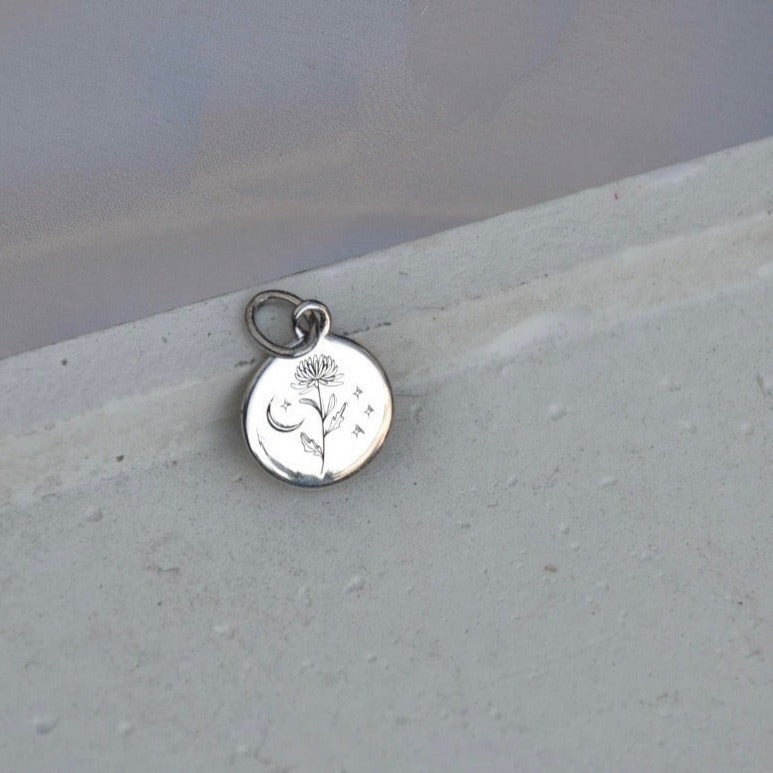 Simple Coin Necklace Sterling Silver