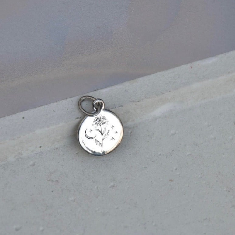 Simple Coin Pendant Sterling Silver